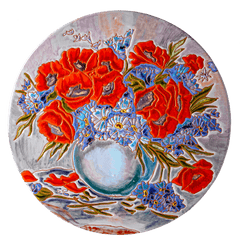 Floral Ceramic Decorative Cheeseboard