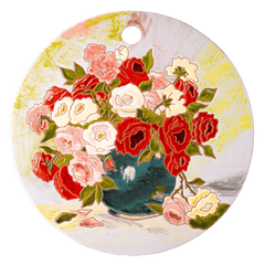 Floral Ceramic Decorative Cheeseboard