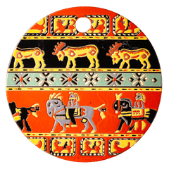 Armenian Pazrik Carpet Ceramic Decorative Cheeseboard
