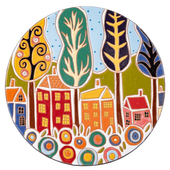 City Painting Ceramic Decorative Cheeseboard