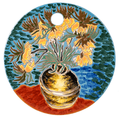 "Imperial Fritillaries in a Copper Vase" by by Van Gog Decorative Cheeseboard