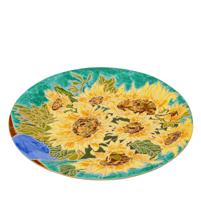 Sunflower Themed Ceramic Decorative Plate