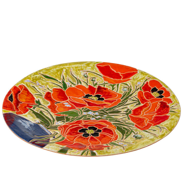 Flower Themed Ceramic Decorative Plate