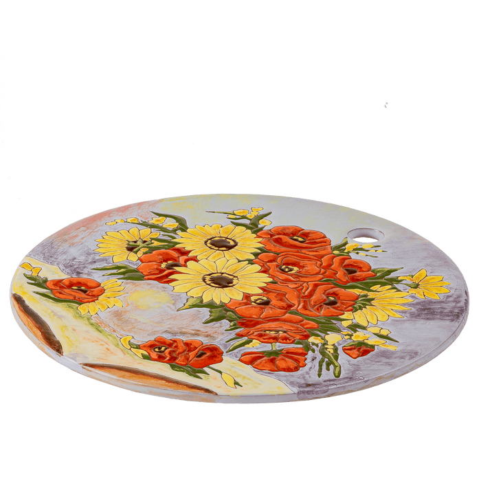 Flower Themed Ceramic Decorative Cheeseboard