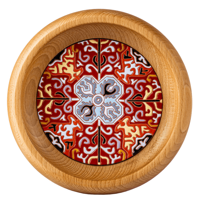 Wooden Tray with Ceramic Tile