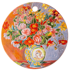 "Vase Of Flowers" by Pierre Auguste Renoir Ceramic Decorative Cheeseboard