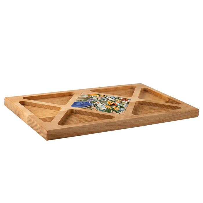 Saryan's Art Wooden Tray with Ceramic Tile