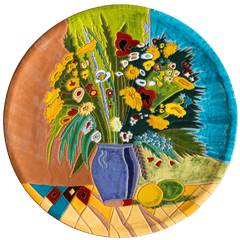 "Kalaki Flowers" by Martiros Saryan Decorative Ceramic Plate