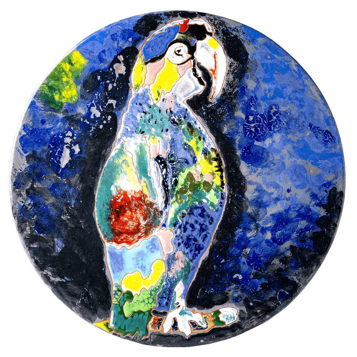 "Parrot" by Marc Chagall Ceramic Decorative Cheeseboard