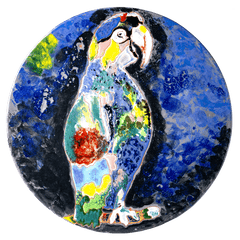 "Parrot" by Marc Chagall Ceramic Decorative Cheeseboard