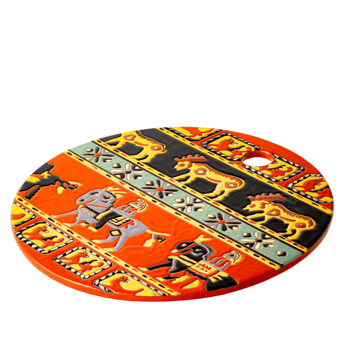 Armenian Pazrik Carpet Ceramic Decorative Cheeseboard