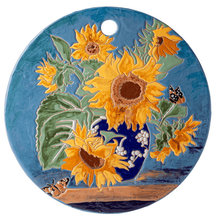 Sunflower Themed Ceramic Decorative Cheeseboard