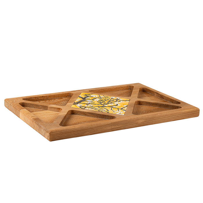 Van Gogh's Art Wooden Tray with Ceramic Tile