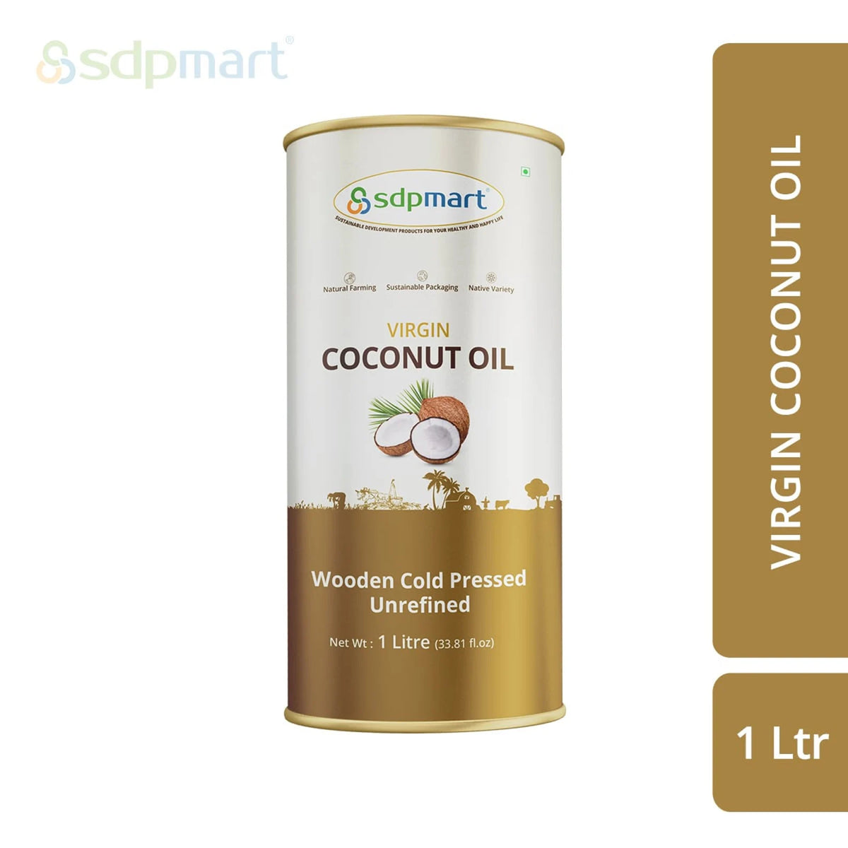 SDPMart Cold pressed virgin Chekku Coconut Oil | Natural | Unrefined FREE Shipping