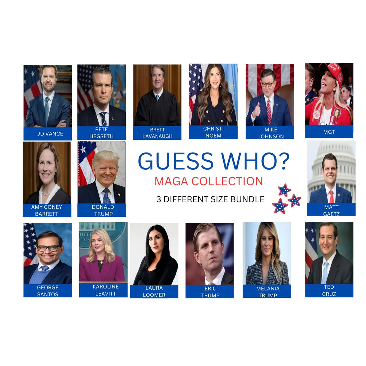 Guess Who? MAGA Edition Template (3 Different Size)