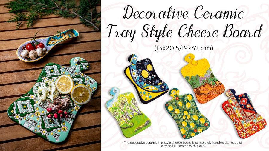 Custom Tray-Style Ceramic Cheese Board