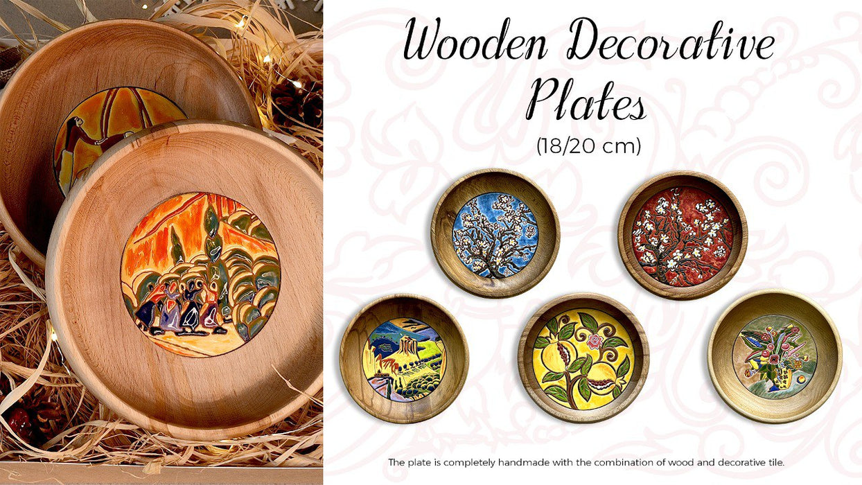 Custom Wooden Plate with Ceramic Tile