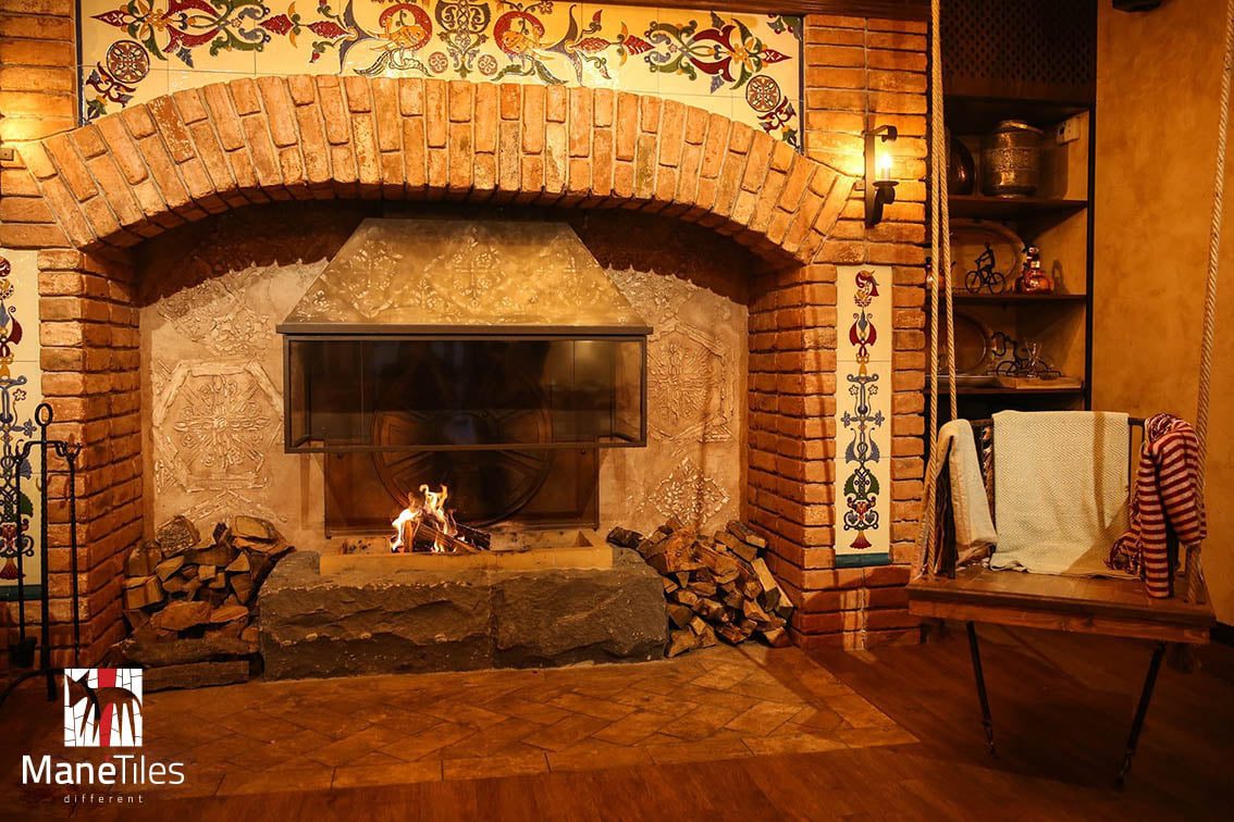 Fireplace facing